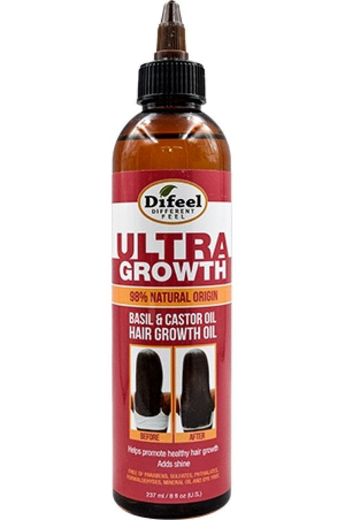 Sunflower Difeel ULTRA GROWTH BASIL & CASTOR HAIR GROWTH OIL 8 OZ.
