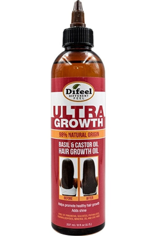 Sunflower Difeel ULTRA GROWTH BASIL & CASTOR HAIR GROWTH OIL 8 OZ.