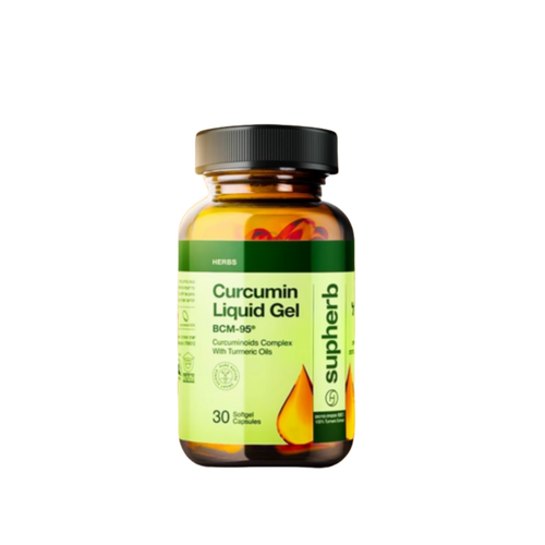 SUPHERB Curcumin Liquid Gel BCM-95 30 Capsules - myernk