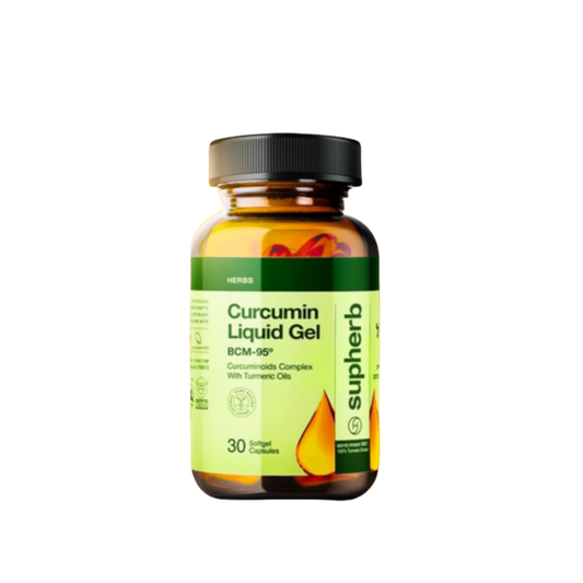 SUPHERB Curcumin Liquid Gel BCM-95 30 Capsules - myernk