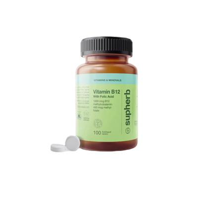 SUPHERB Vitamin B12 With Folic Acid - myernk