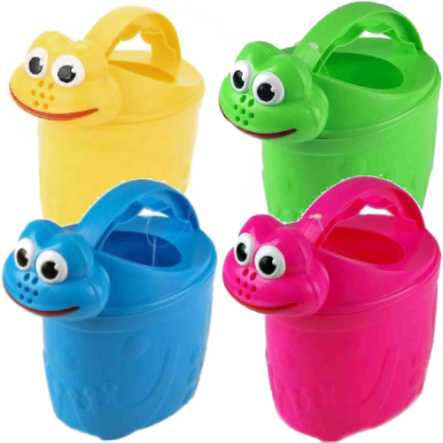 SwimExpert Frog kids watering can with colorful handles for lightly sprinkling water