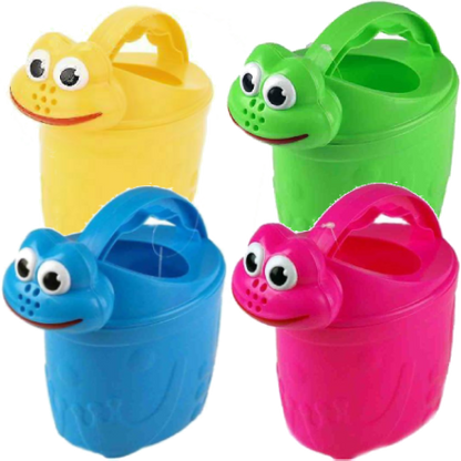 SwimExpert Frog kids watering can with colorful handles for lightly sprinkling water