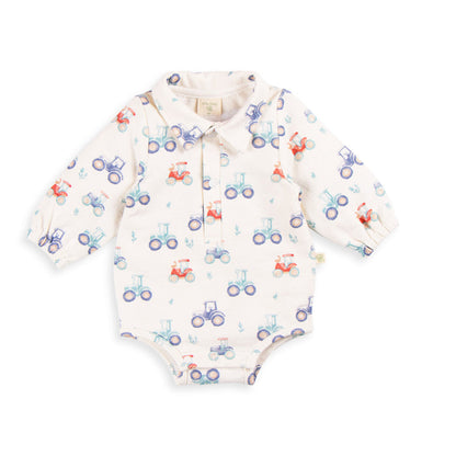 Tiny Twig Polo Bodysuit - Harvest Time