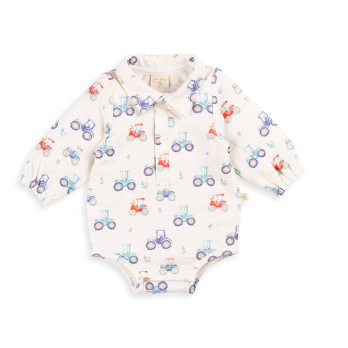 Tiny Twig Polo Bodysuit - Harvest Time