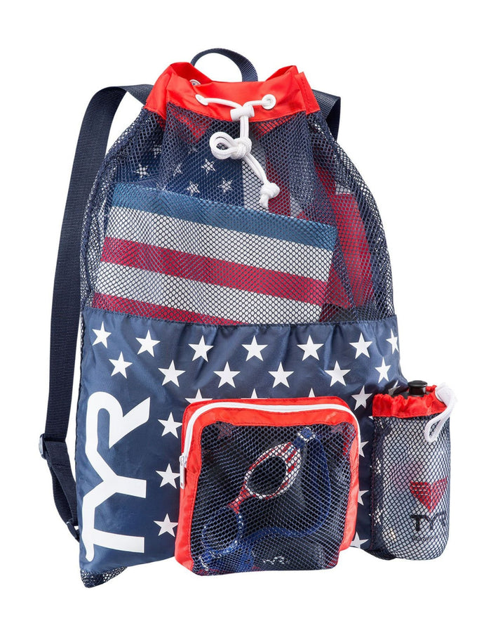 Tyr Big Mesh Mummy Backpack with American flag accents