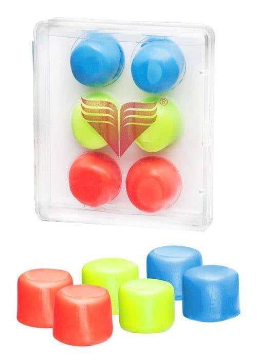 TYR kids multicolour mouldable silicone ear plugs in clear case