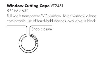 Vincent Cutting Cape Window Black 51"W x 60"L # VT2451 - Palms Fashion Inc.