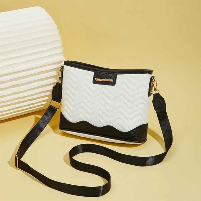 Wave Pattern Bucket Shoulder & Crossbody Bag
