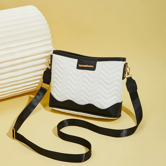 Wave Pattern Bucket Shoulder & Crossbody Bag