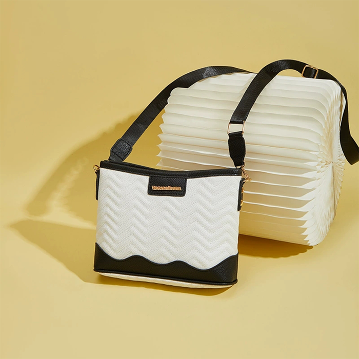 Wave Pattern Bucket Shoulder & Crossbody Bag