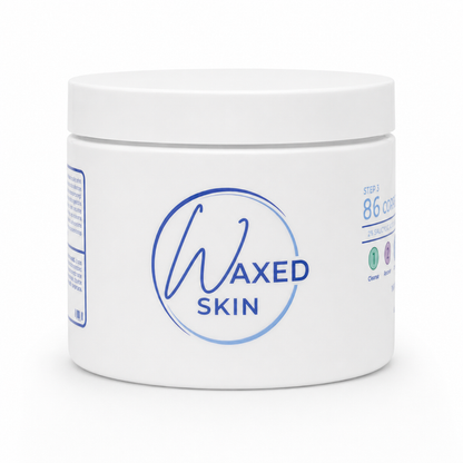 86 Correction Pads Step 3 of WaxedSkin Collection with 2% salicylic acid, 5% glycolic acid, five-step WAXEDSKIN routine, and QR code