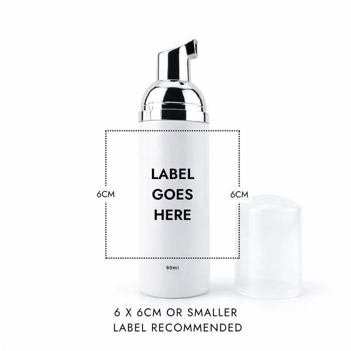 White Label Foaming Lash Cleanser For Eyelash Extensions - Label Size