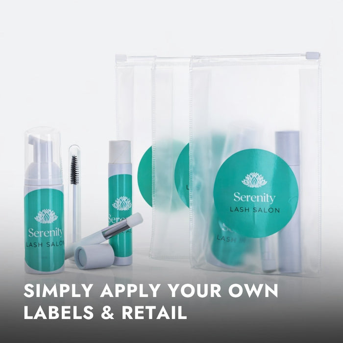 White Label Lash Aftercare Kits with Stickers