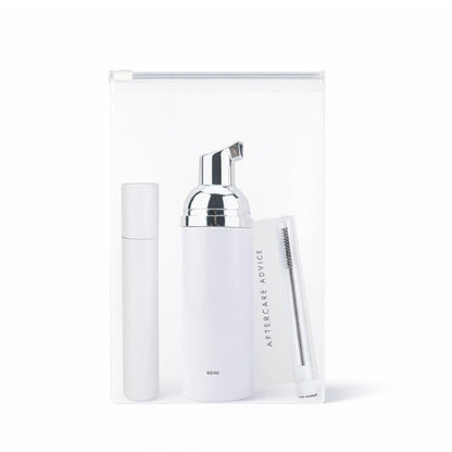 White Label Lash Care Kit in Bag - SIlver