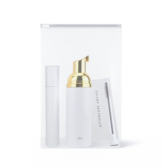 White Label Lash Care Kit in Bag - Gold