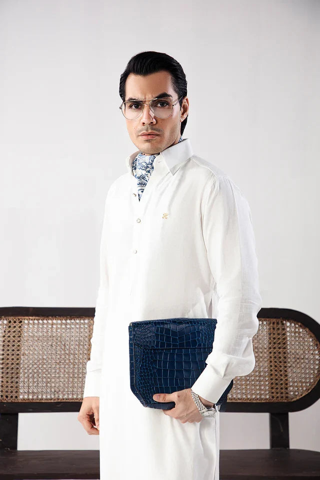 White Linen Shalwar Kameez