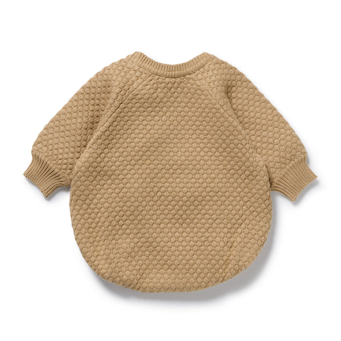 Wilson & Frenchy Knitted Bauble Bodysuit - Oat & Mulberry