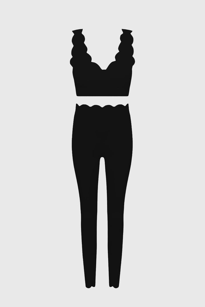 Black / Souffle Sports Bra + Legging / S (US 2)