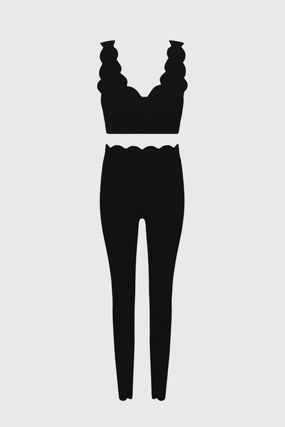 Black / Souffle Sports Bra + Legging / S (US 2)
