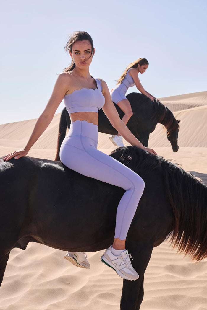 Lavender Frost / Dynamic One Shoulder Sports Bra + Legging / S (US 2)