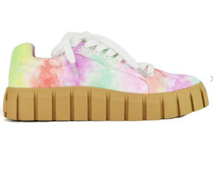 Women's Platform Lace-Up Vulcanized Sneakers — Lightweight Breathable Style