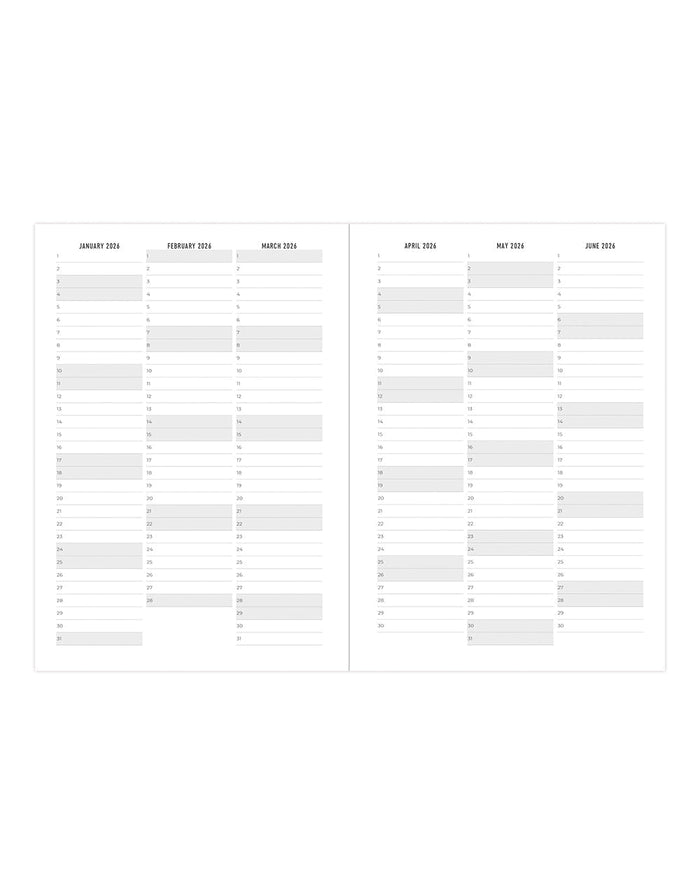 Letts of London Woodland A5 Week to View Planner 2026 - Multilanguage Green 26-082161 #color_woodland-green
