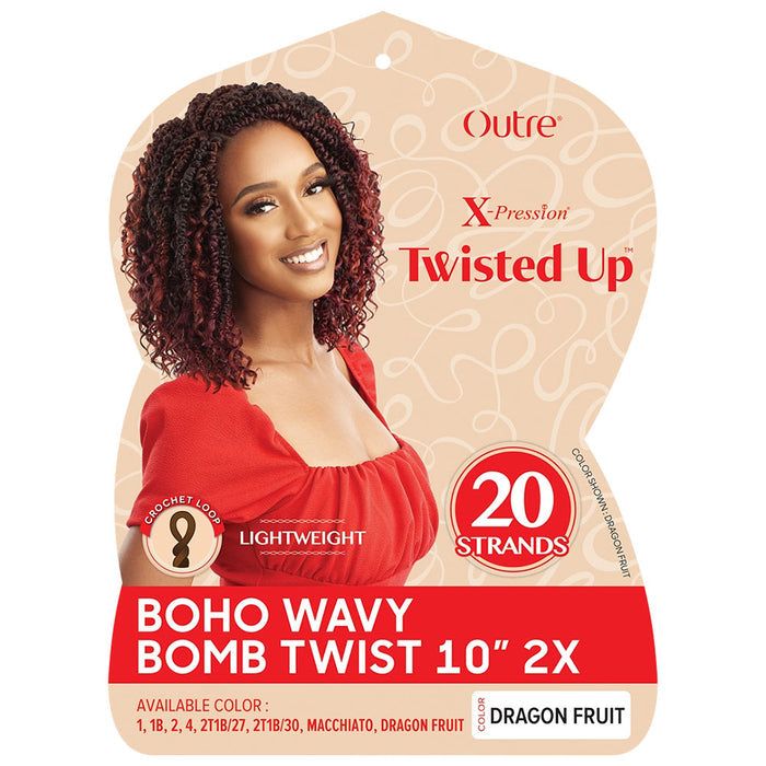 X-Pression Twisted Up Boho Wavy Bombtwist 10" 2x
