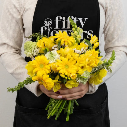 Yellow And White Sunshine Flower Bouquet Other - Image