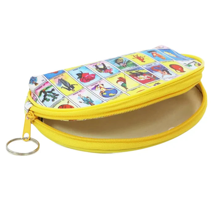 Yellow Loteria Zipper Coin Purse