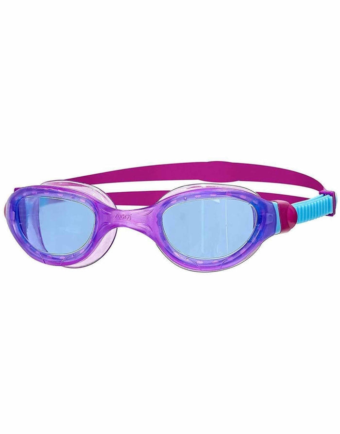 Zoggs Phantom Junior 2.0 purple blue swimming goggles with ultra fit gasket
