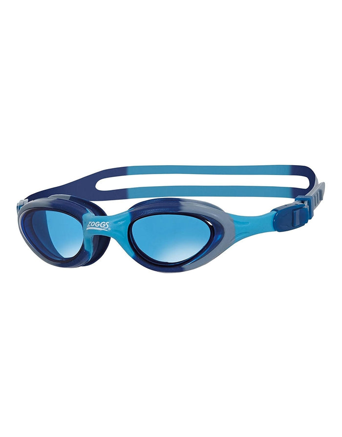 Zoggs Super Seal Junior tinted lens goggles in blue and gray