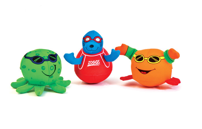 Zoggs Zoggy Soakers colorful octopus turtle bath toy set